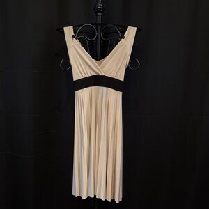 Forever 21 Cream and Black Midi Dress